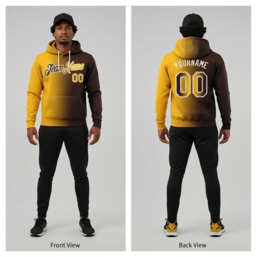 Custom Cream Brown Hoodie, Custom Hoodie Designs