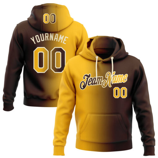 Custom Cream Brown Hoodie, Custom Hoodie Designs