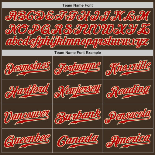 Custom Cream Brown Pinstripe Baseball Red Jersey, Design Your Own Baseball Uniforms