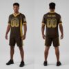 Custom Cream Navy Football Old Gold Jersey, Personalize Your Own Football Jersey