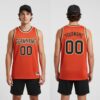 Custom Cream Orange Basketball Black Jersey, Design A Basketball Jersey