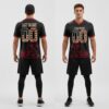 Custom Crimson Black Football Jersey, Custom Football Uniforms