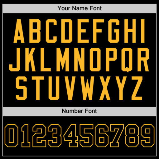 Custom Gold Black Baseball Black Jersey, Custom Baseball Jerseys