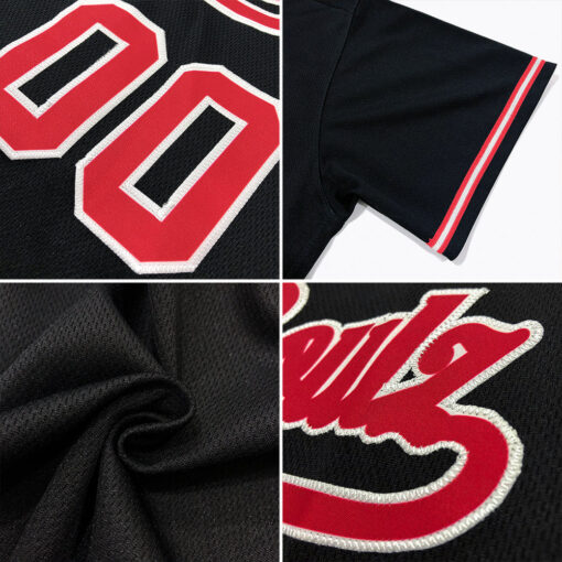 Custom Gold Black Baseball Red Jersey, Customize Baseball Jerseys