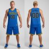 Custom Gold Blue Basketball Navy Jersey, Custom Basketball Jersey