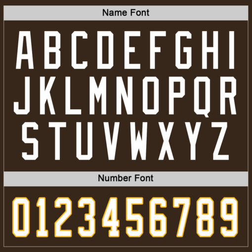 Custom Gold Brown Hockey White Jersey, Cheap Custom Hockey Jerseys