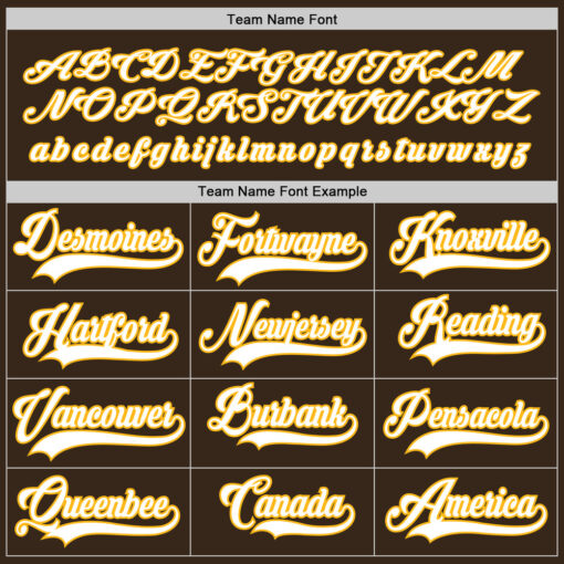 Custom Gold Brown Hockey White Jersey, Cheap Custom Hockey Jerseys