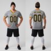 Custom Gold Gray Football Black Jersey, Cool Basketball Uniform Designs