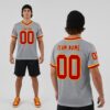 Custom Gold Gray Football Red Jersey, Basketball Uniform Designs