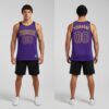 Custom Gold Purple Basketball Purple Jersey, Design Basketball Uniforms