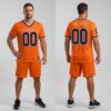 Custom Gray Orange Football Navy Jersey, Customize Football Uniforms