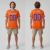 Custom Gray Orange Football Purple Jersey, Custom Football Team Uniforms