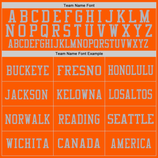 Custom Gray Orange Football Purple Jersey, Custom Football Team Uniforms