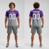 Custom Gray Purple City Football White Jersey, Design Custom Football Jerseys