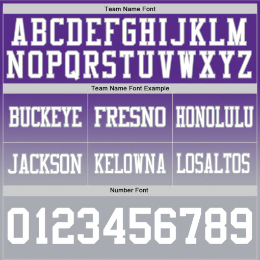 Custom Gray Purple City Football White Jersey, Design Custom Football Jerseys