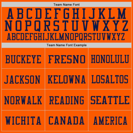 Custom Light Blue Orange Football Navy Jersey, Football Jersey Design