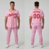 Custom Light Pink Pink Baseball Red Jersey, Customize Baseball Jerseys