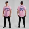 Custom Light Pink Pink Baseball Royal Jersey, Customized Baseball Jerseys