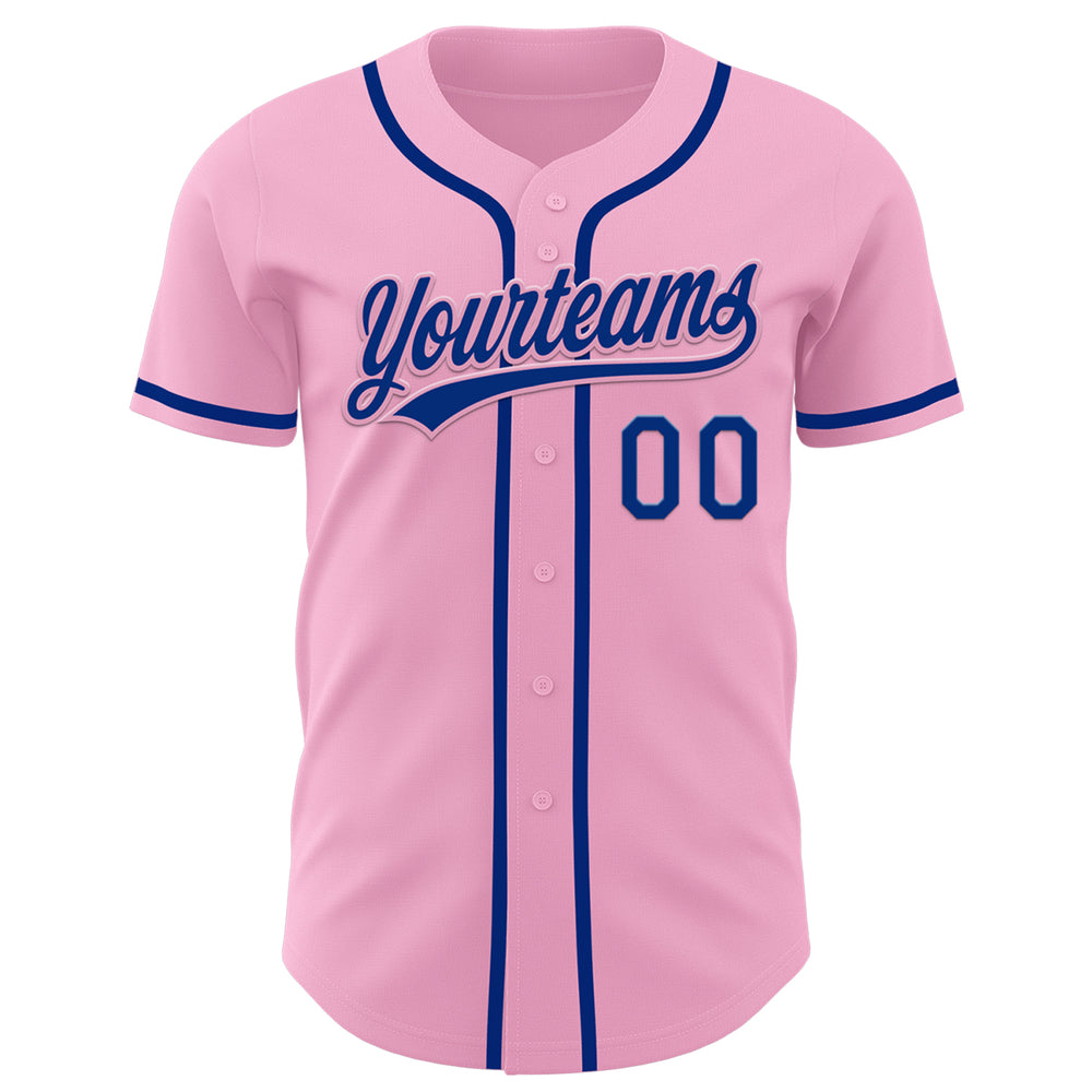 Custom Light Pink Pink Baseball Royal Jersey, Customized Baseball Jerseys