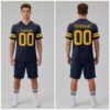 Custom Navy City Football Gold Jersey, Custom Football Jersey Design