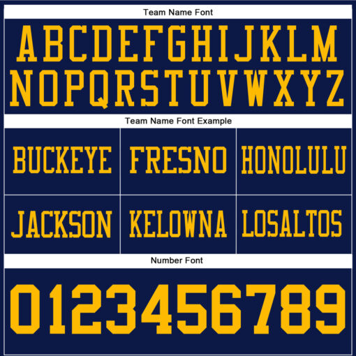 Custom Navy City Football Gold Jersey, Custom Football Jersey Design