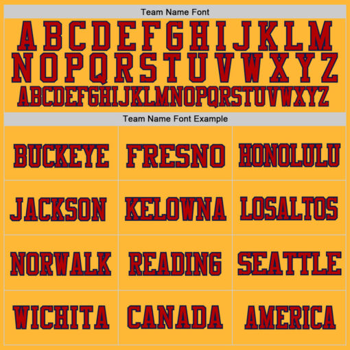 Custom Navy Gold Football Red Jersey, Design Custom Football Jerseys