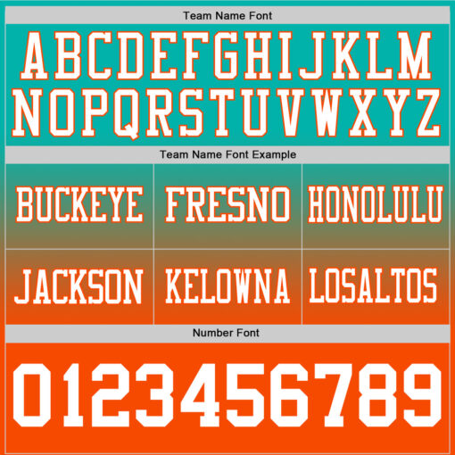 Custom Orange Aqua Football White Jersey, Make Custom Football Uniforms