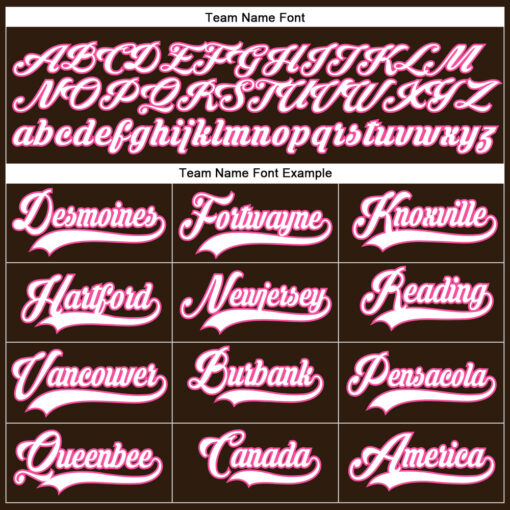 Custom Pink Brown Hockey White Jersey, Hockey Jersey Customization