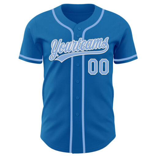 Custom White Blue Baseball Light Blue Jersey, Design Baseball Uniforms
