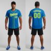 Custom White Blue Baseball Neon Green Jersey, Design Your Own Baseball Uniform