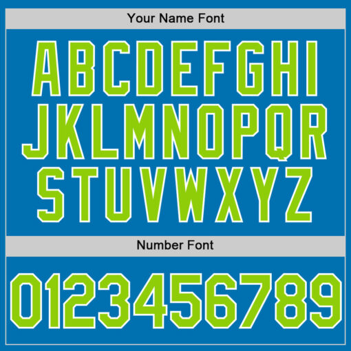 Custom White Blue Baseball Neon Green Jersey, Design Your Own Baseball Uniform